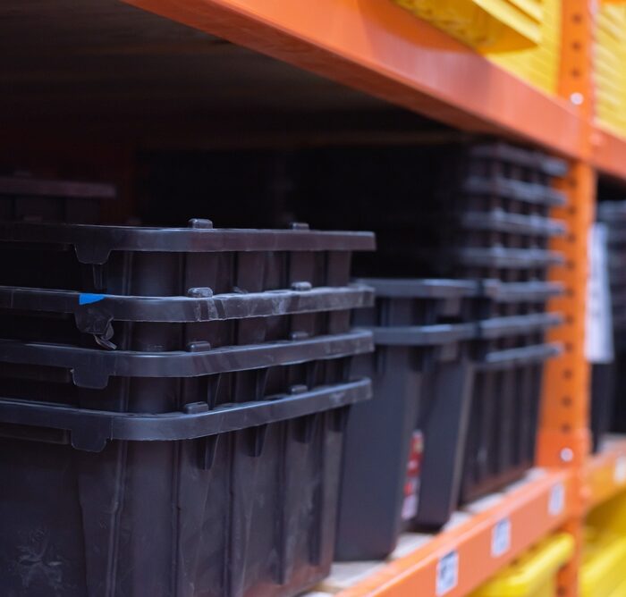 Stack of Black Totes
