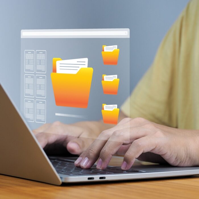 illustration of files on a computer