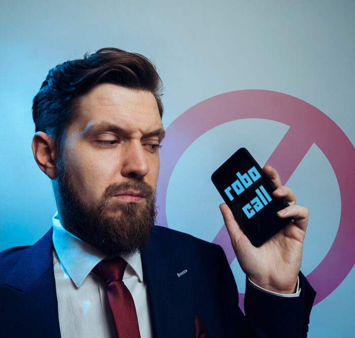 Man avoiding a robo call