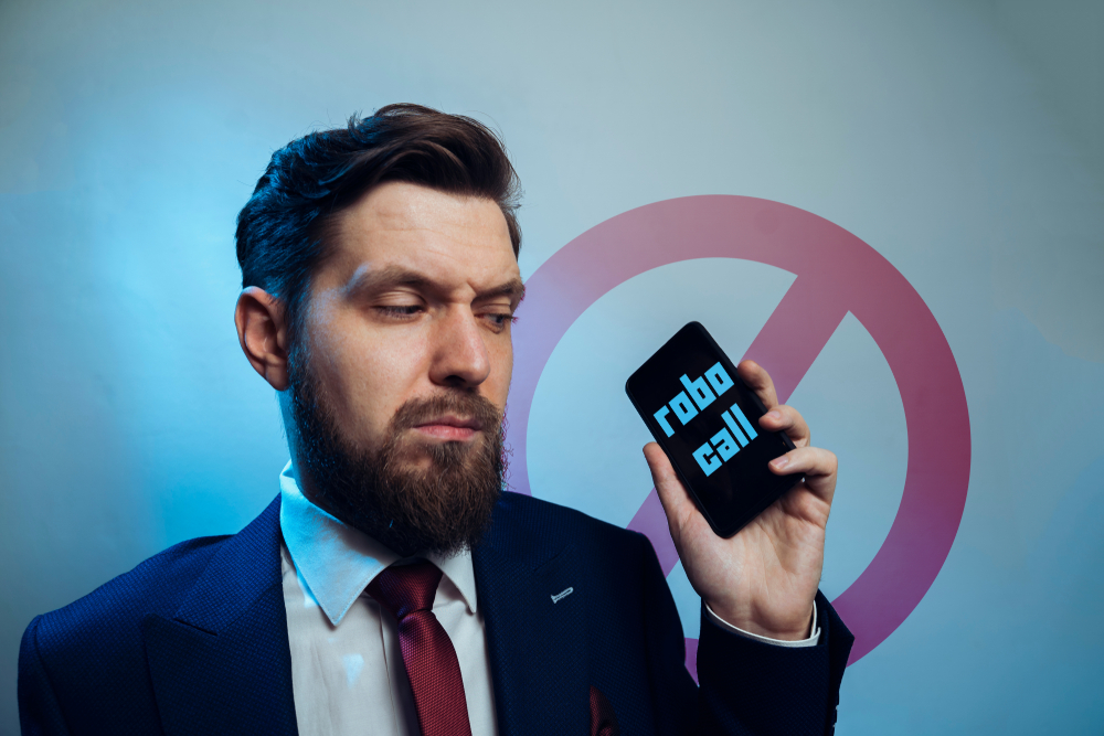 Man avoiding a robo call