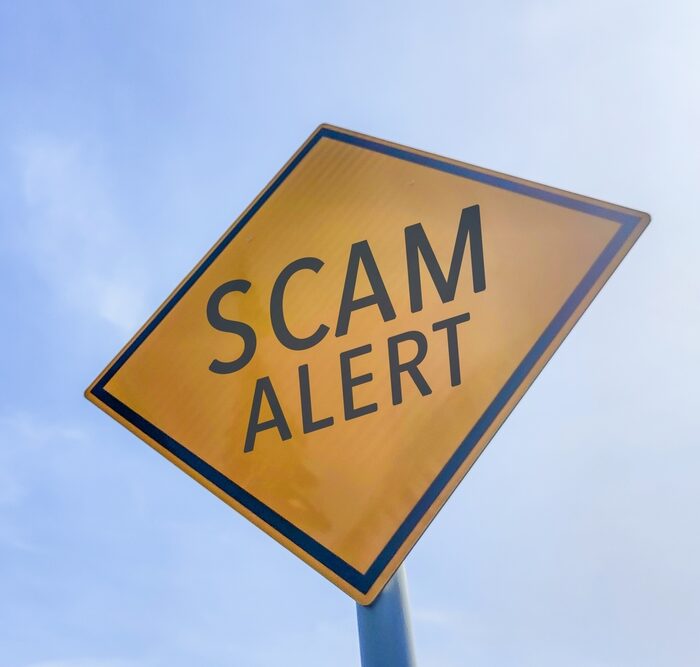 scam alert sign