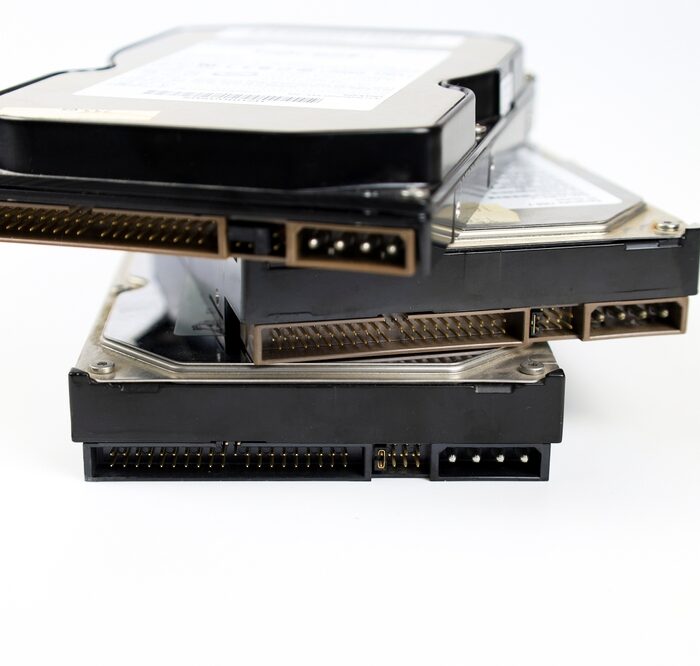 stack of hard drives