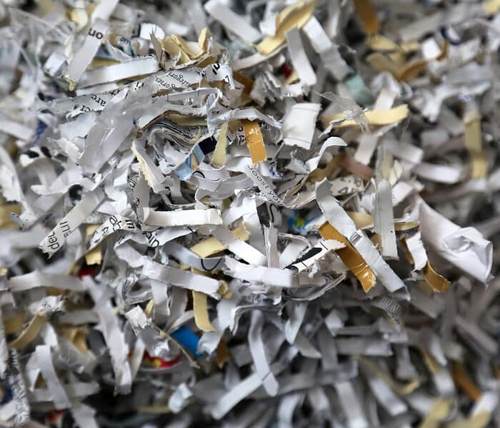 Shredded Documents close up.